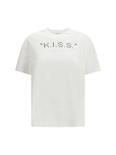 OFF-WHITE L kiss quote t-shirt 