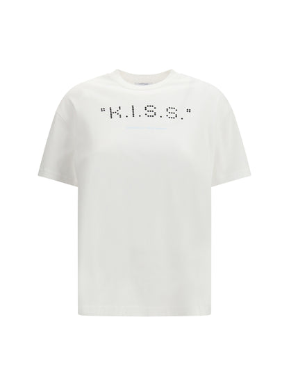 OFF-WHITE L kiss quote t-shirt 