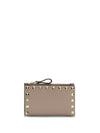rockstud zip card holder