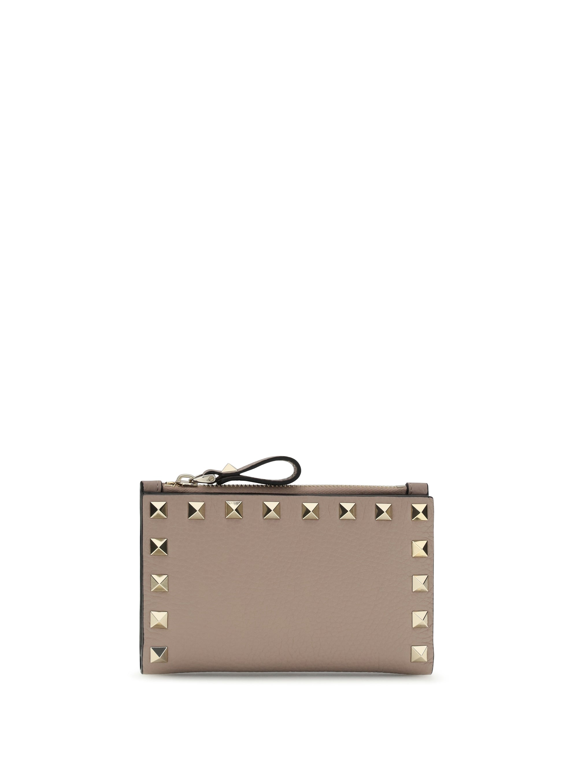 rockstud zip card holder
