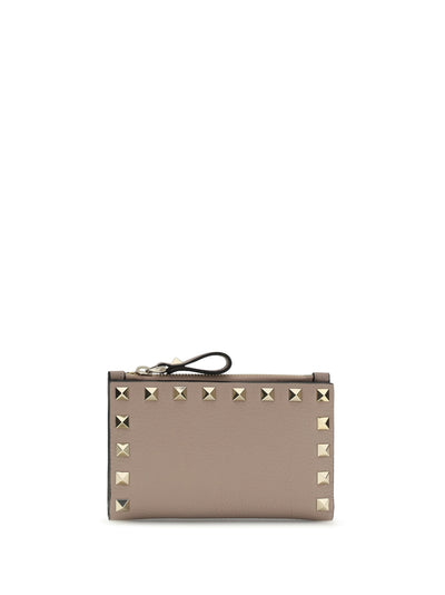 rockstud zip card holder