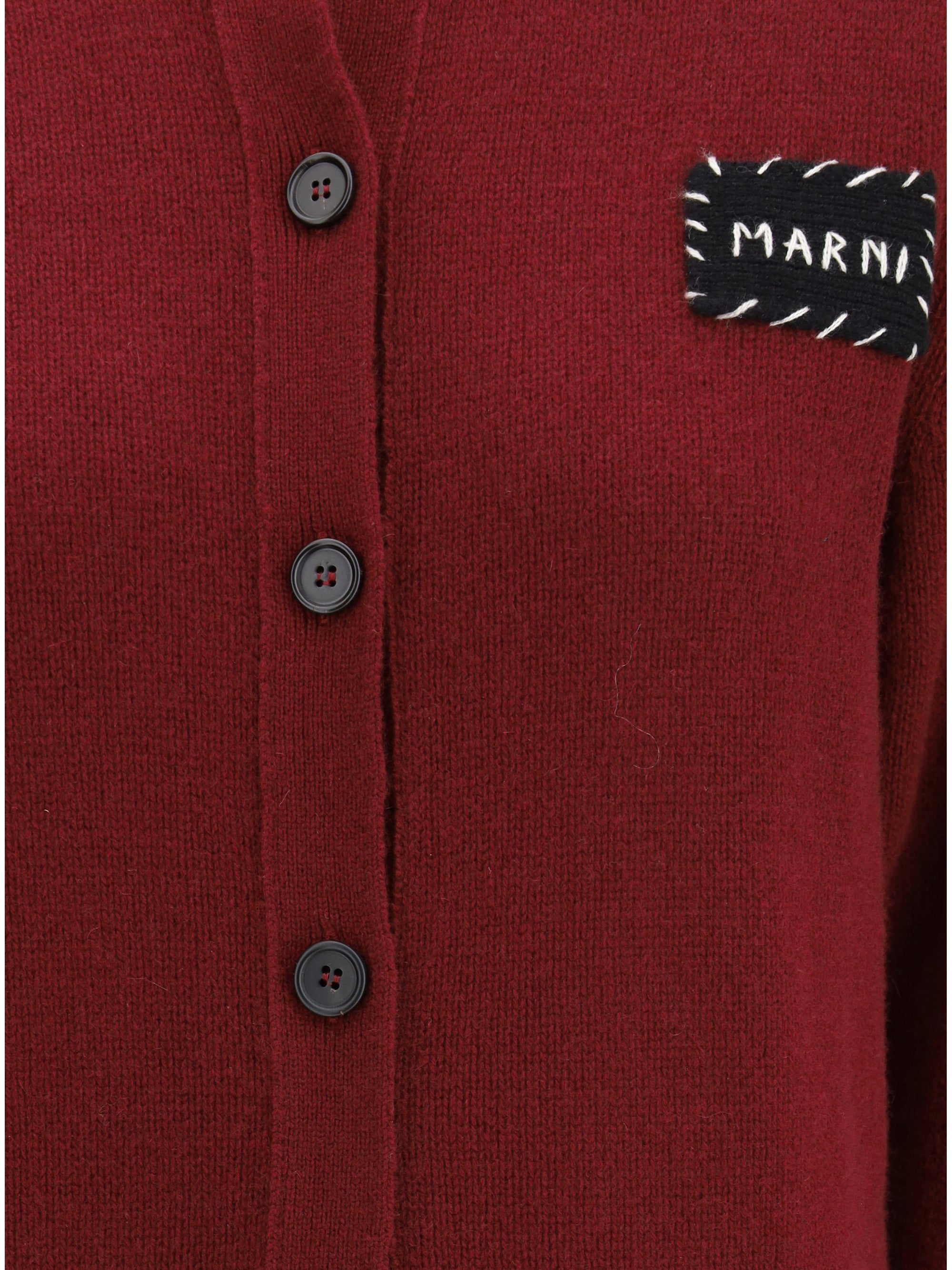 MARNI 40 cashmere cardigan with patch