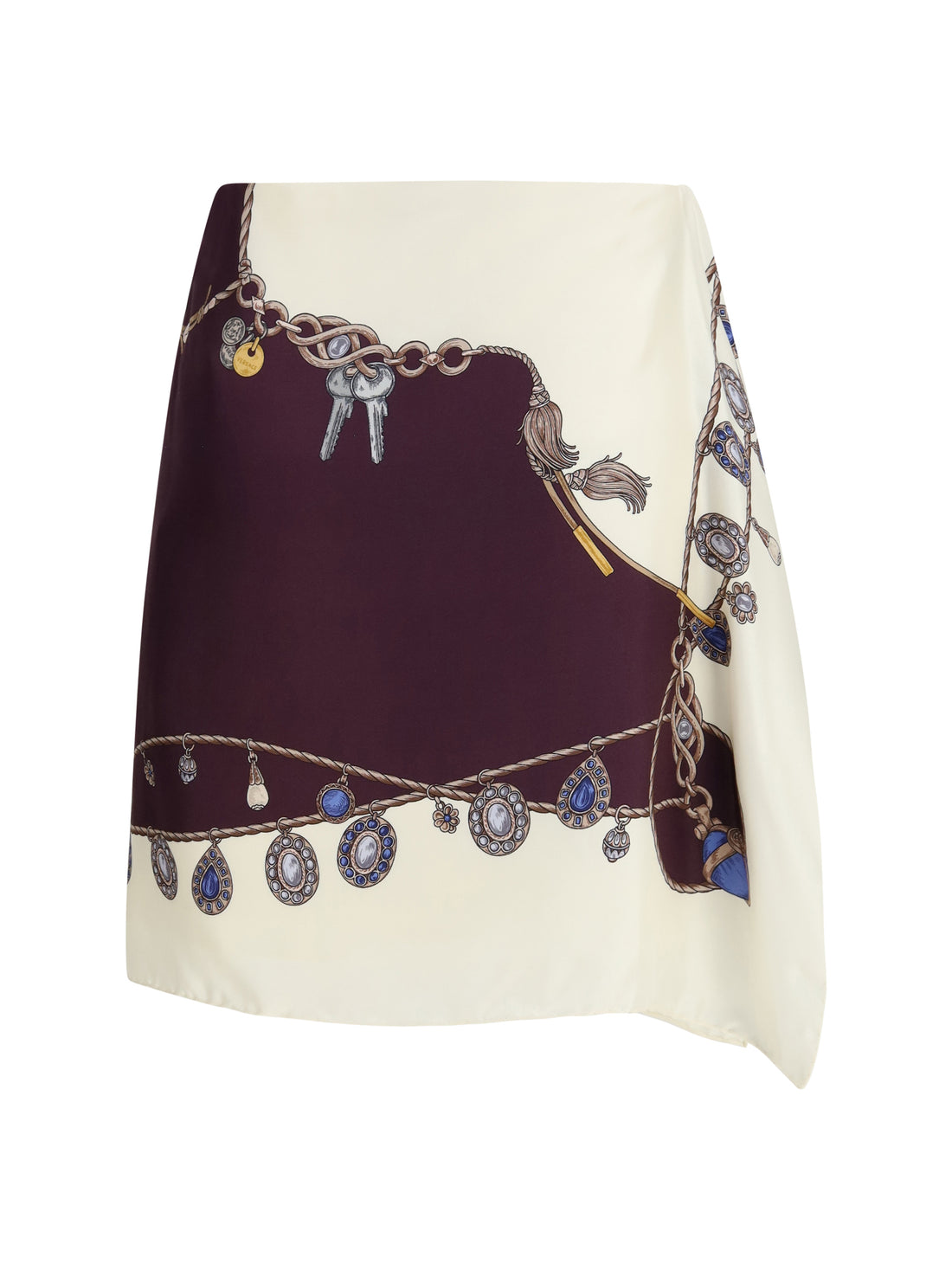 VERSACE 40 printed silk twill mini skirt