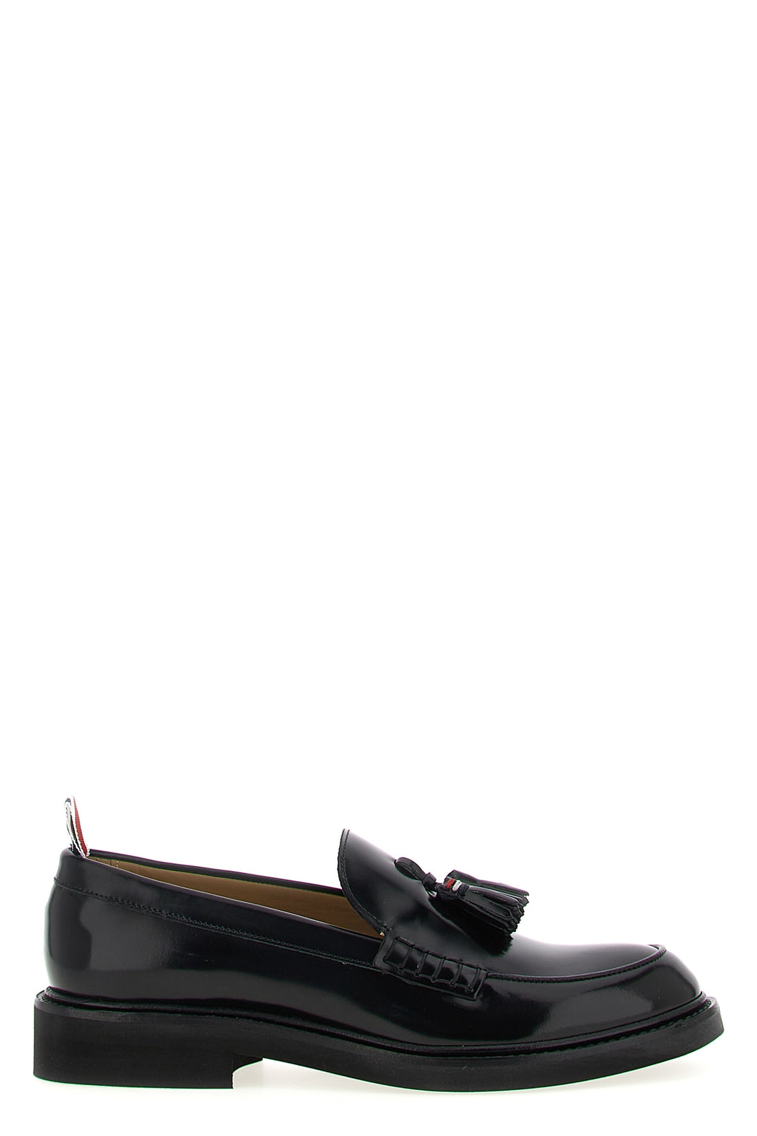THOM BROWNE 37 polished calf leather loafers