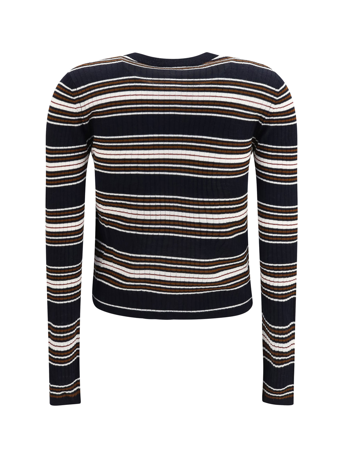 MAX MARA STUDIO L striped silk and wool cardigan