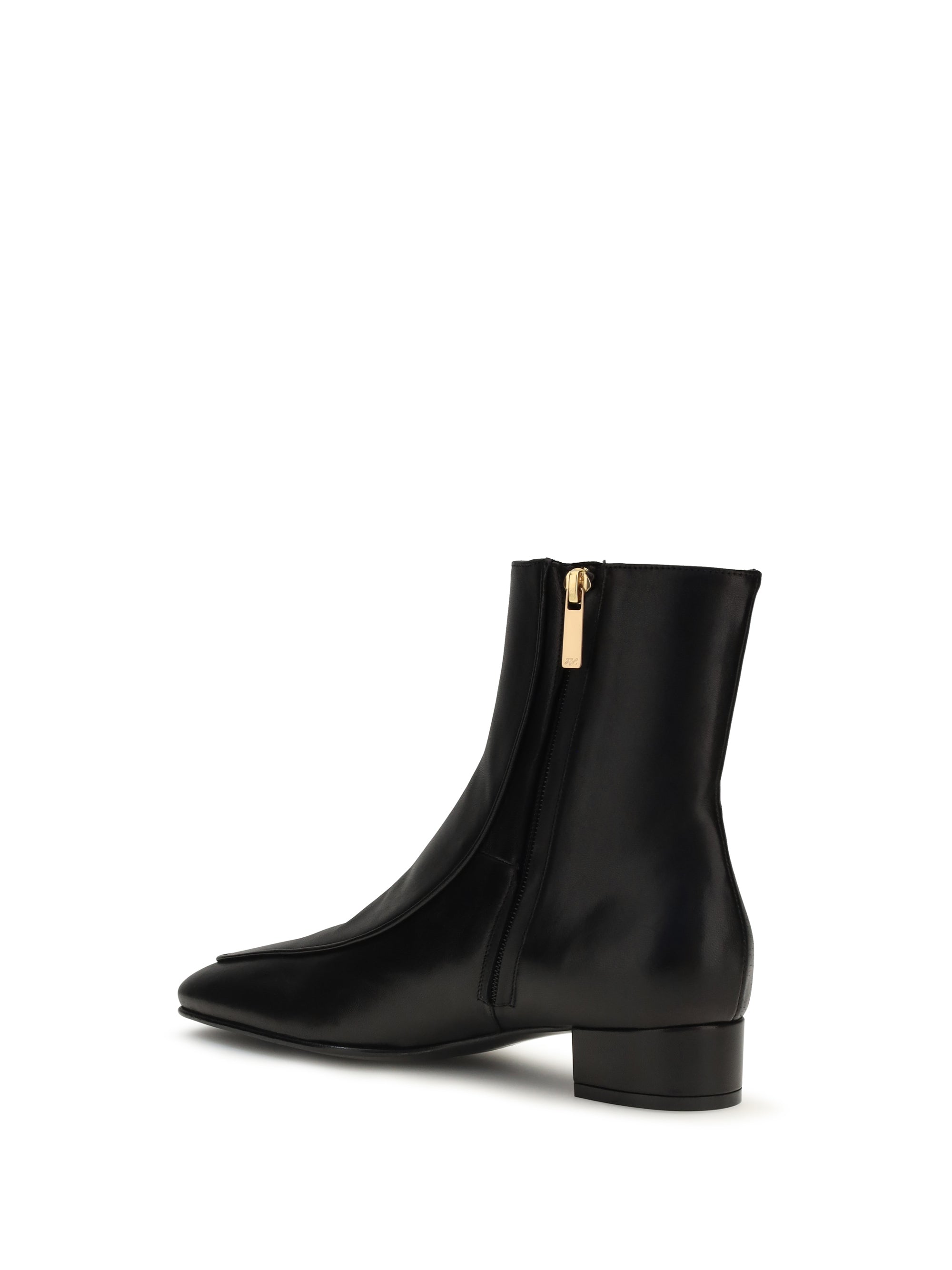 shadow ban leather ankle boots
