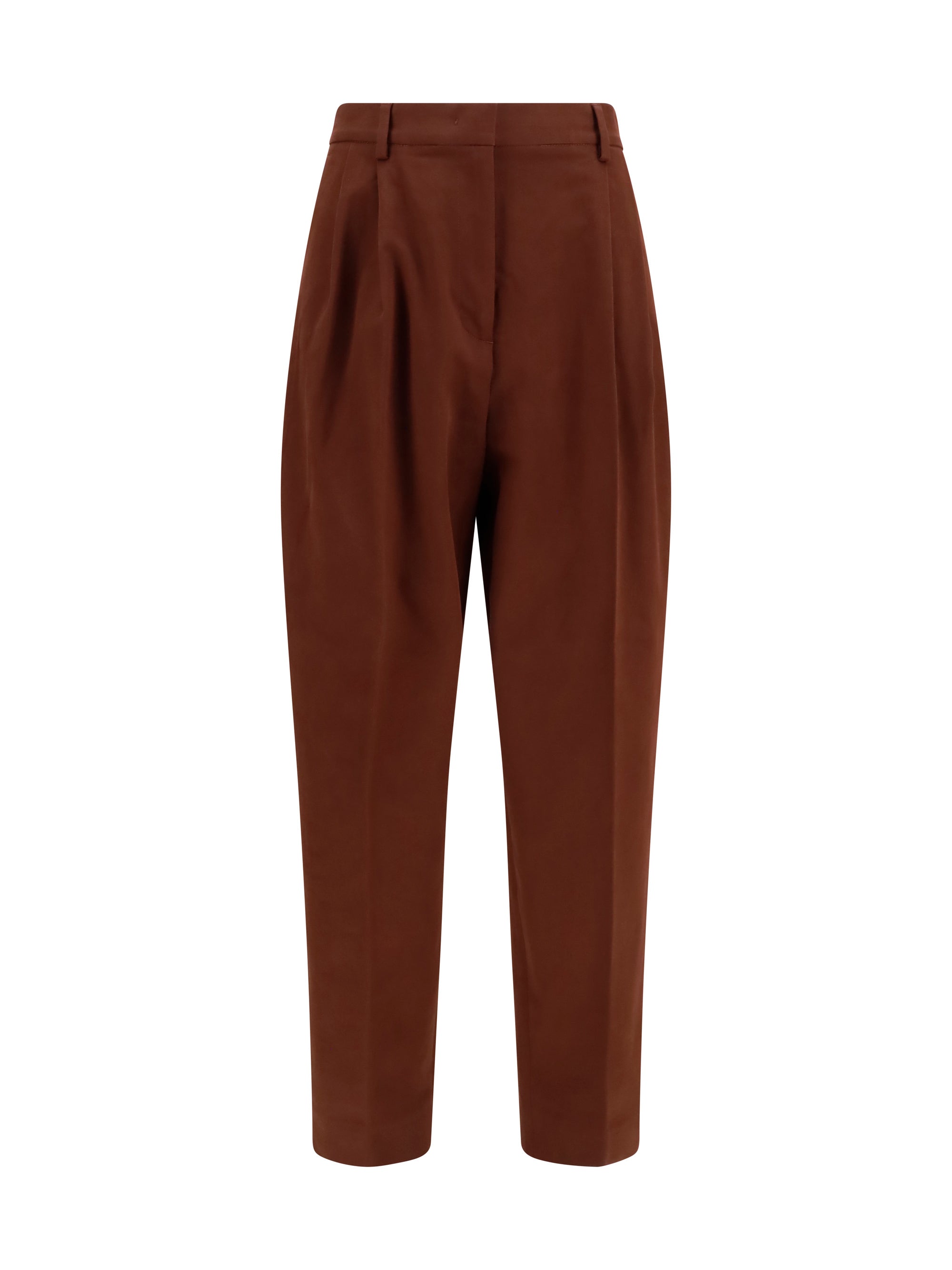 wool-blend elasticated-waist pants