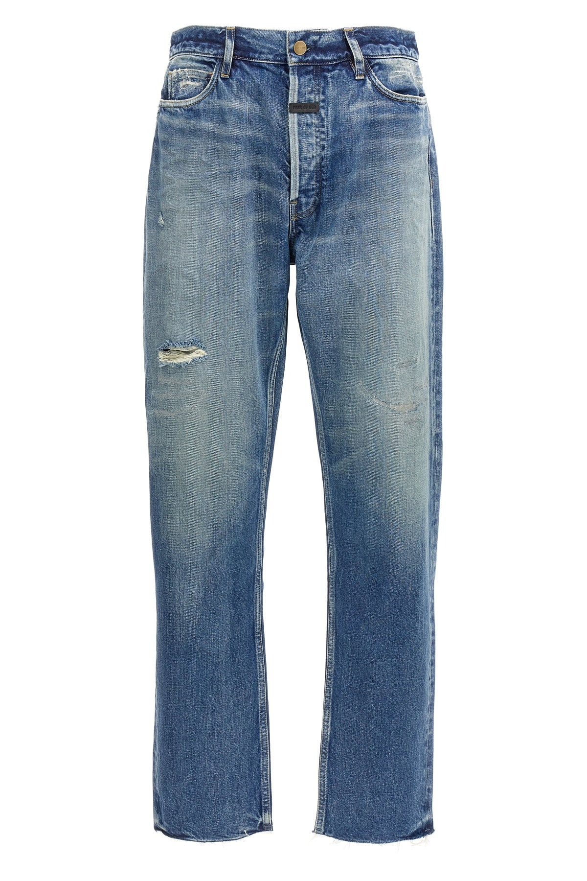 straight 5 pocket cotton denim jeans