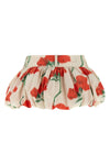 all-over mini skirt in taffeta kenzo archive rose print