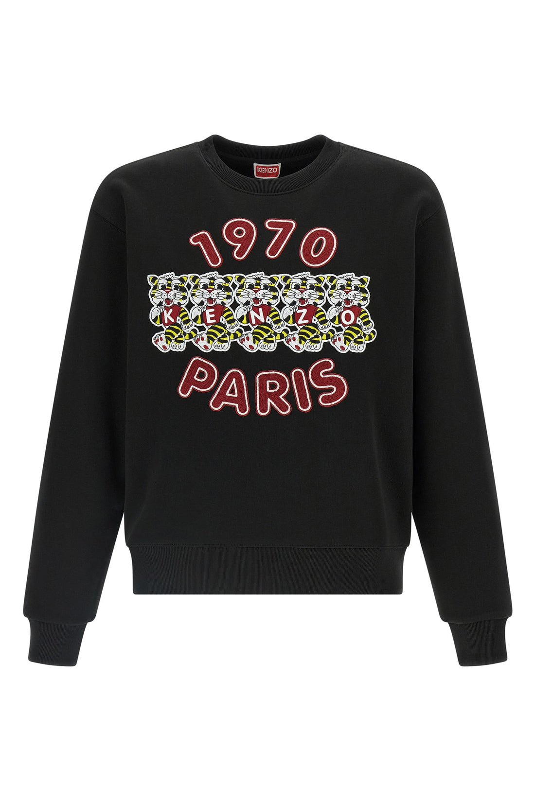 KENZO L wild tiger embroidered cotton sweatshirt
