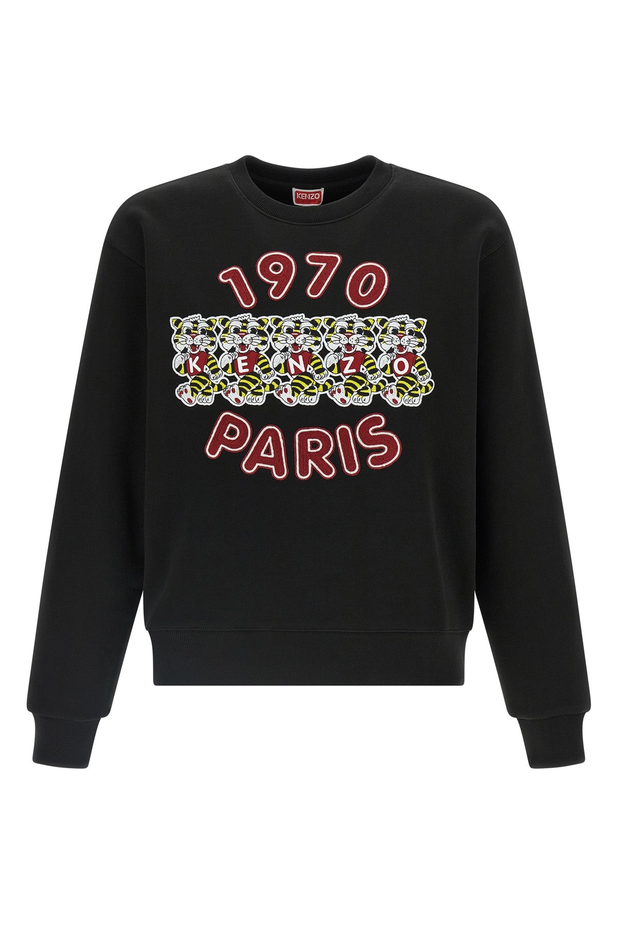 wild tiger embroidered cotton sweatshirt