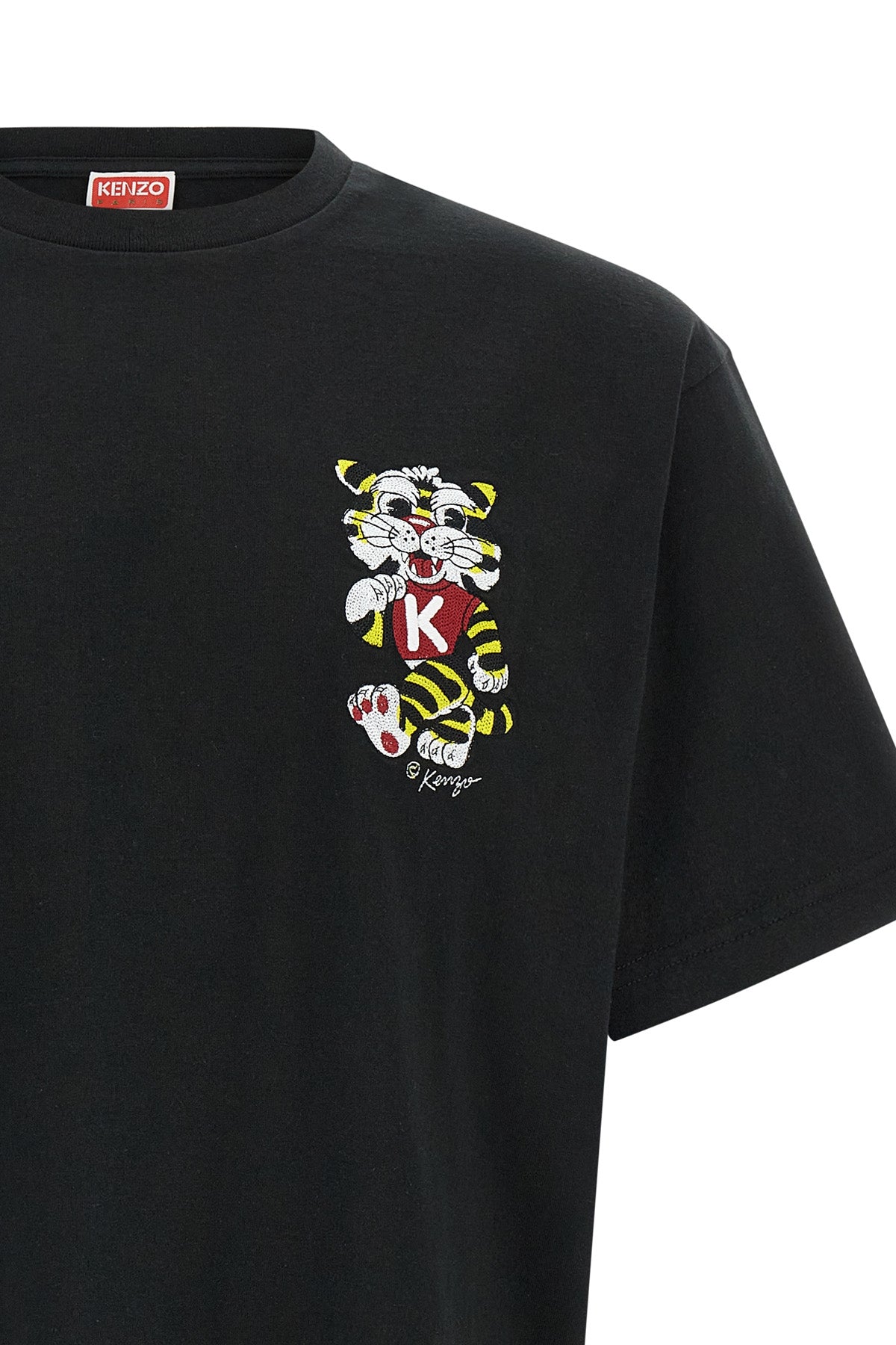 wild tiger embroidered cotton