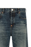 the kenzo japanese denim jeans have a straight leg silhouette enhanced by a vint