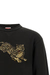 the kenzo sweatshirt in unbrushed cotton sweatshirt features a classic silhouett