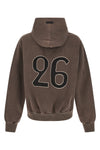 26 classic half raglan hoodie in heavy used-effect cotton sweatshirt finished