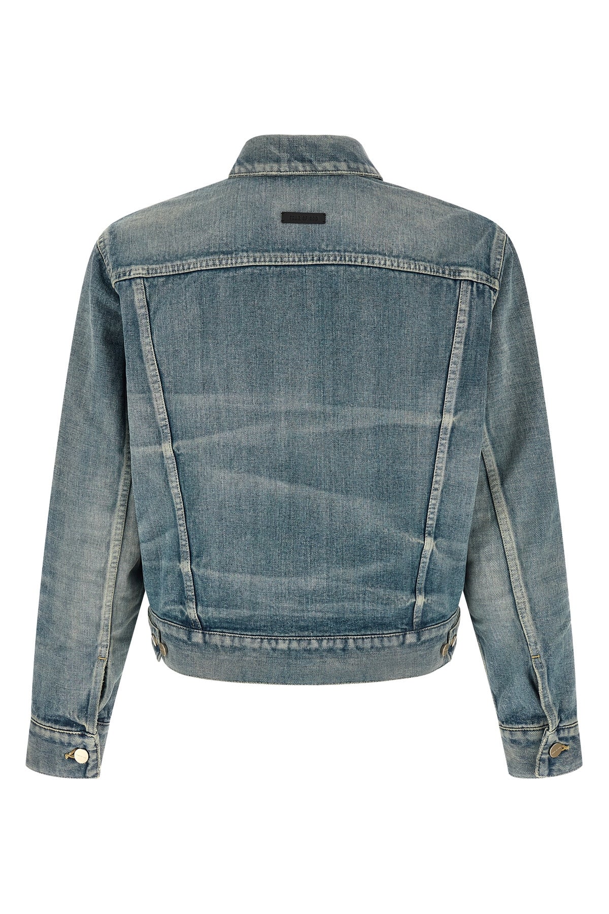 classic trucker stone washed cotton denim jacket
