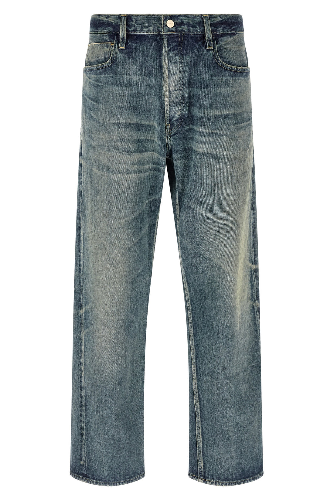 FEAR OF GOD 36 used-effect stone washed cotton denim jeans