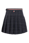 the thom browne pleated mini skirt in teviot tweed