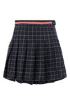 the thom browne pleated mini skirt in teviot tweed