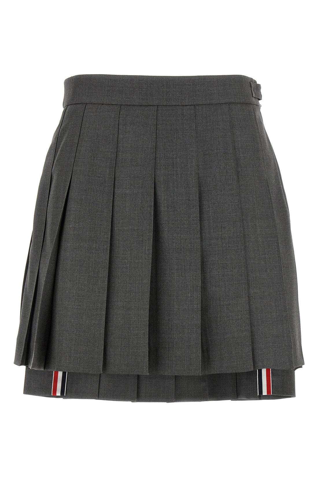 THOM BROWNE 36 thom brown pleated wool skirt