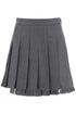 wool pleated mini skirt