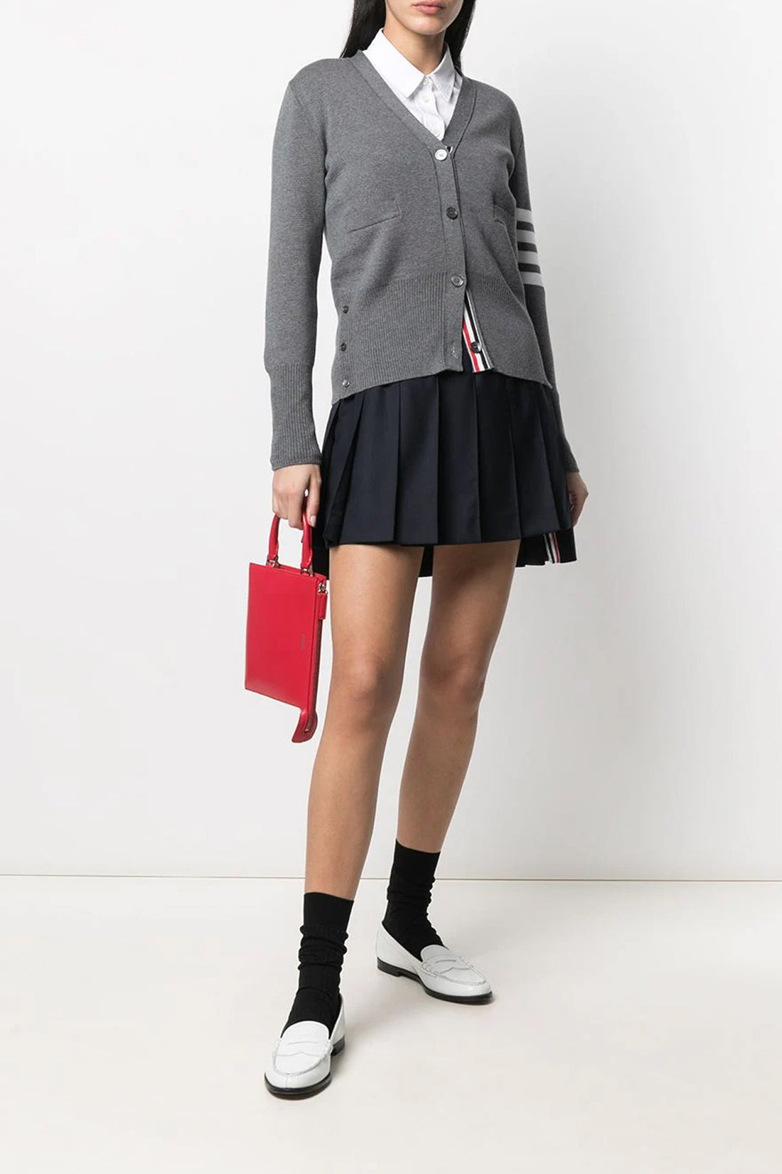THOM BROWNE 36 4 bar blue wool
