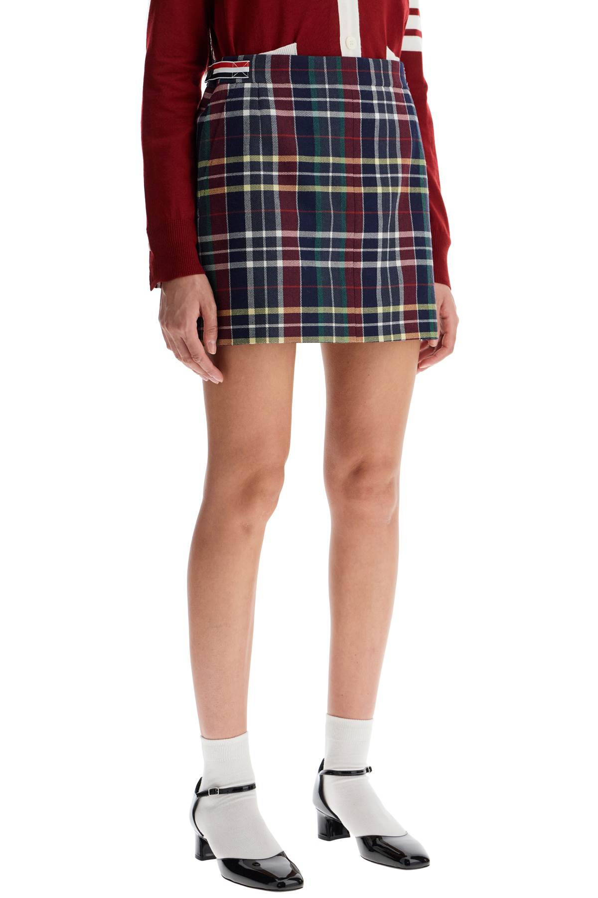 wool twill mini skirt in