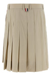 pleated cotton mini skirt