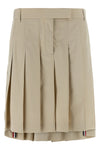 pleated cotton mini skirt