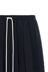 seersucker striped wool mini skirt