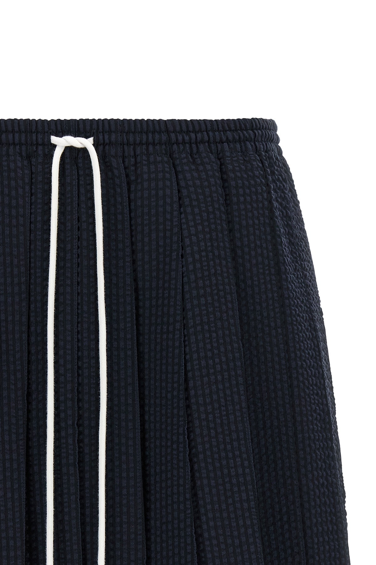 seersucker striped wool mini skirt