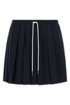seersucker striped wool mini skirt