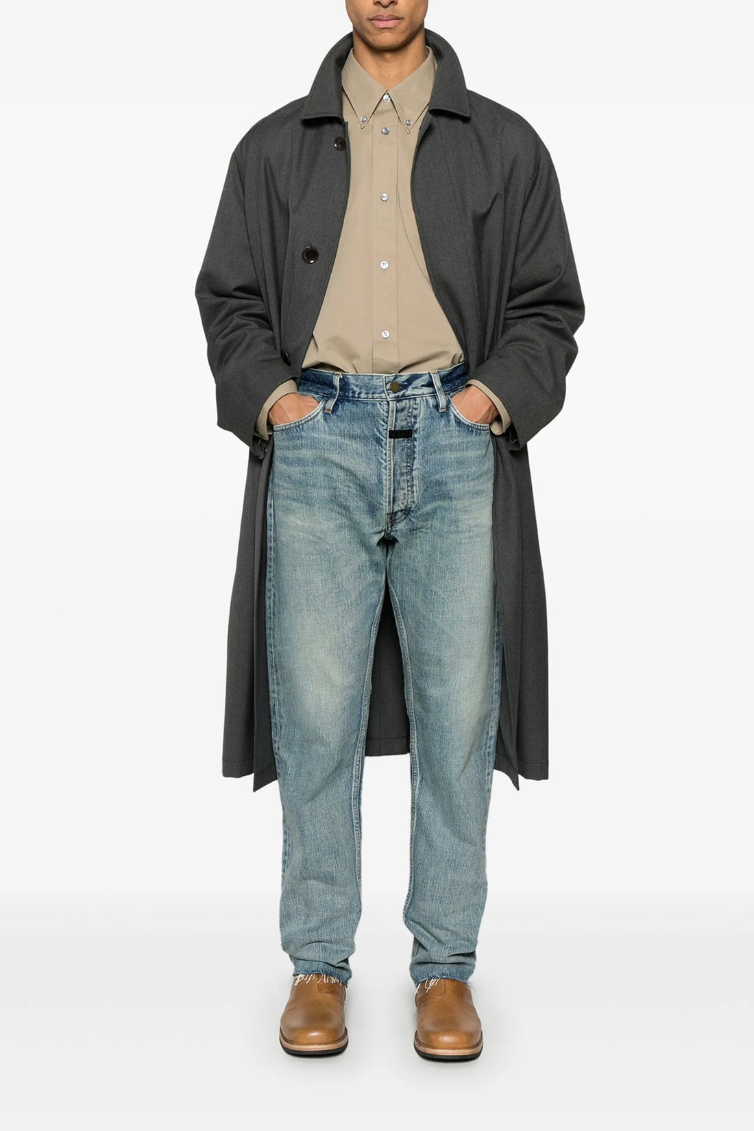 FEAR OF GOD 31 classic 5 pocket straight jeans in cotton denim