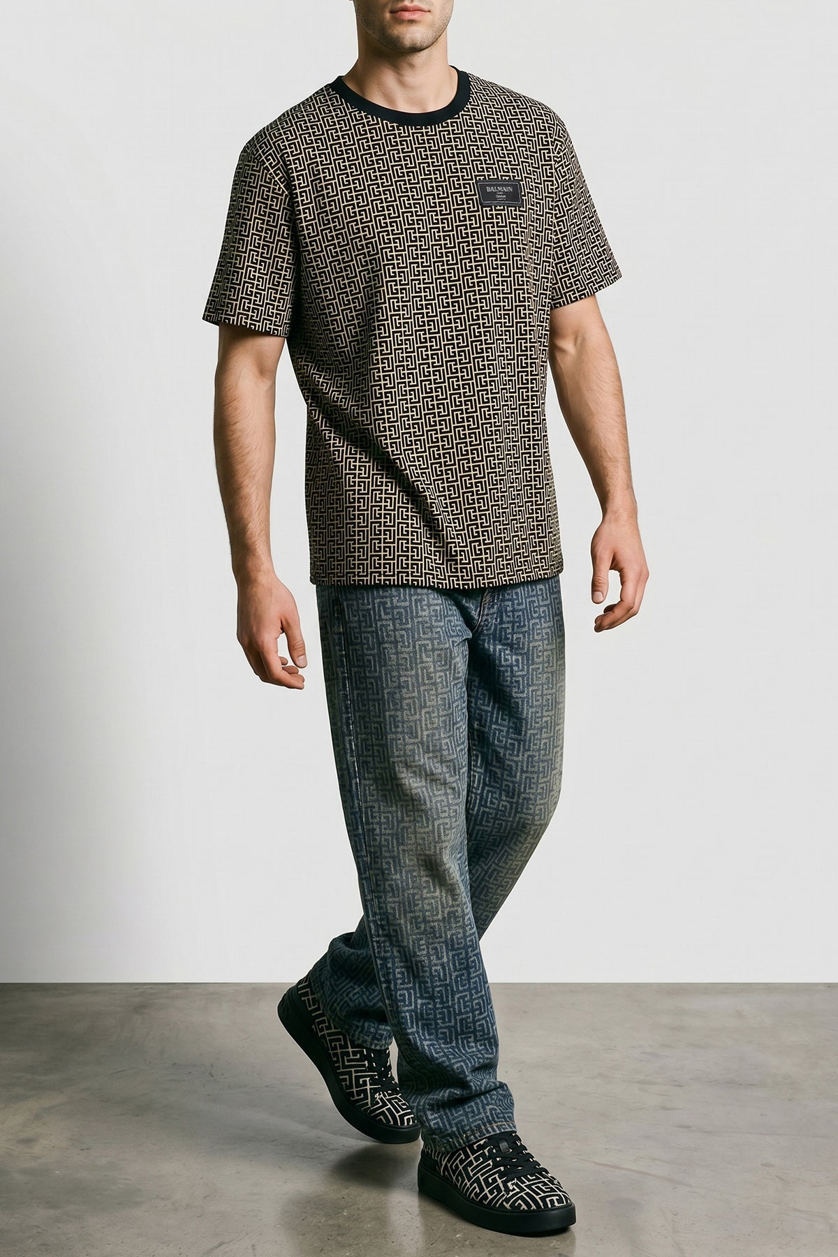 monogram couture cotton jersey crew neck t-shirt