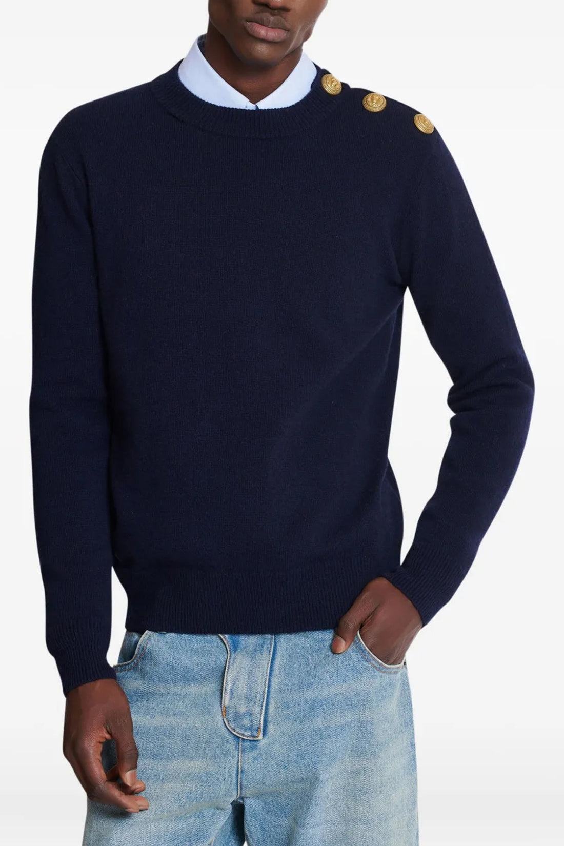 BALMAIN L wool and cashmere blend sweater