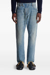 stonewashed cotton denim jeans