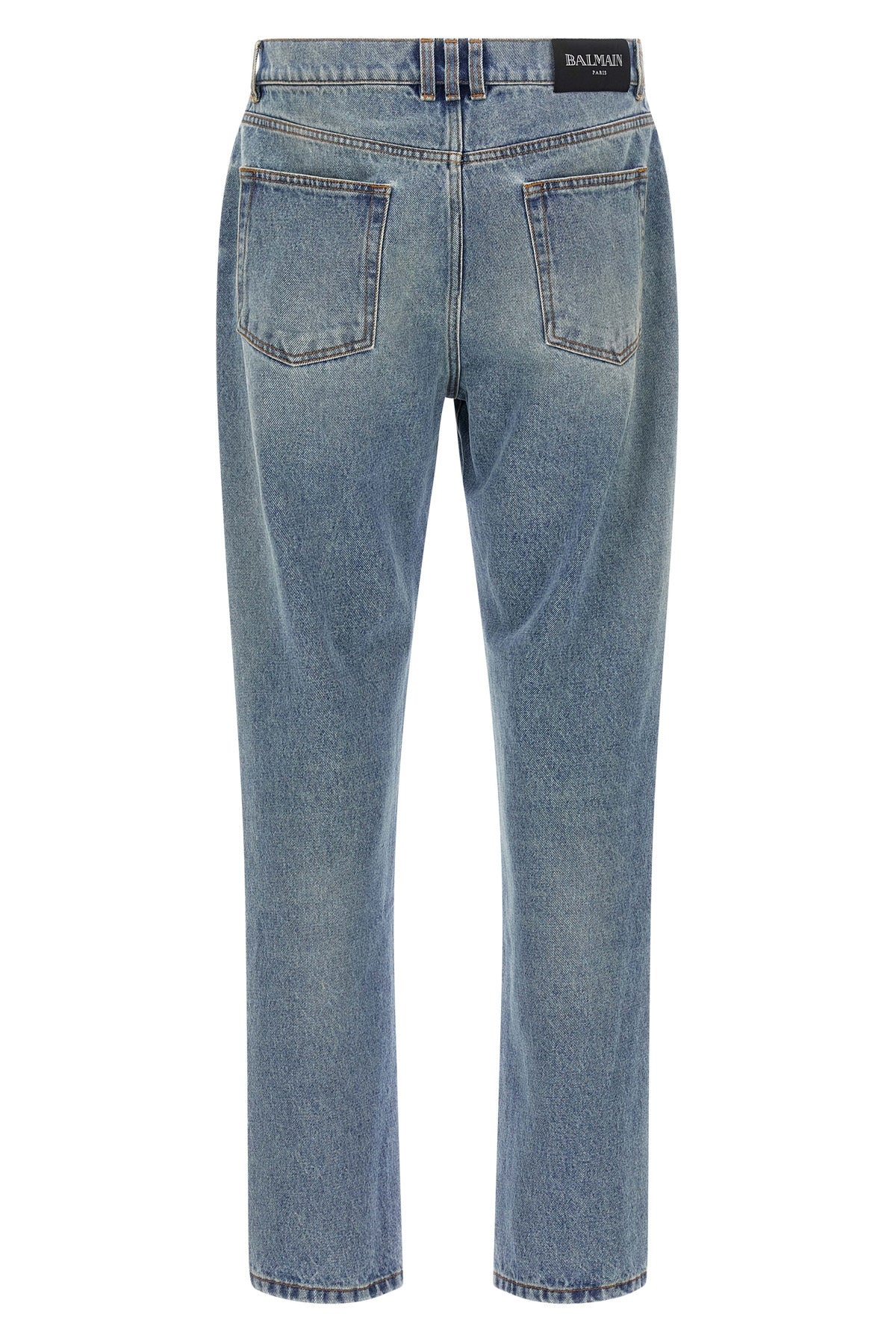 stonewashed cotton denim jeans