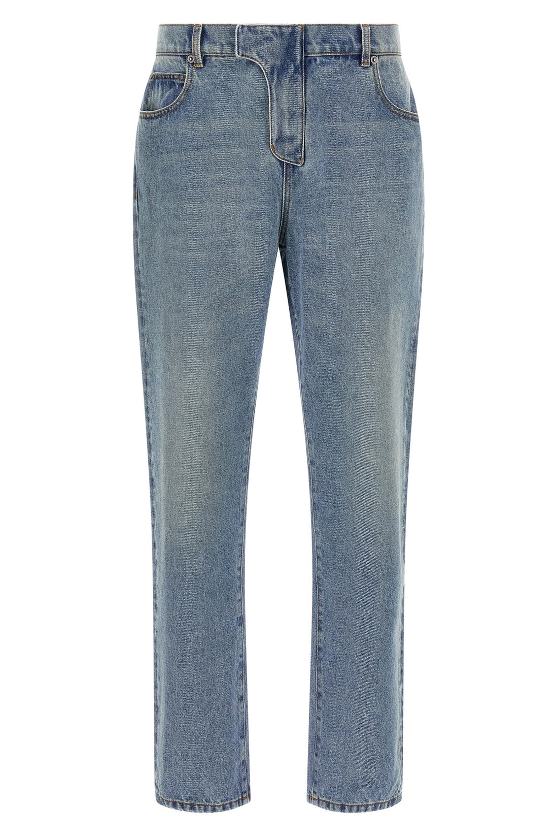 BALMAIN 33 stonewashed cotton denim jeans