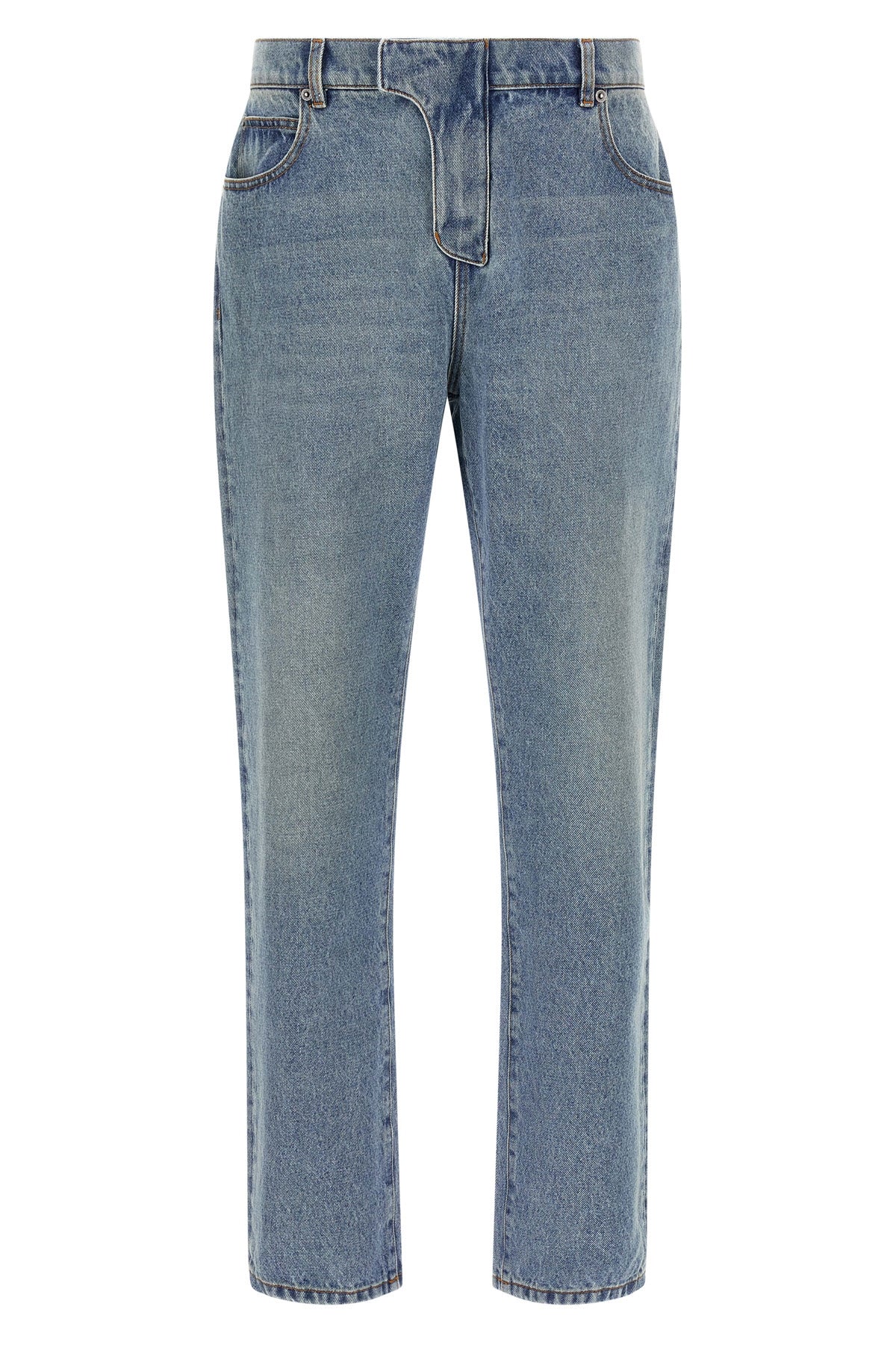 stonewashed cotton denim jeans