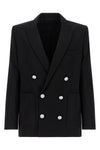 double-breasted grain de poudre blazer