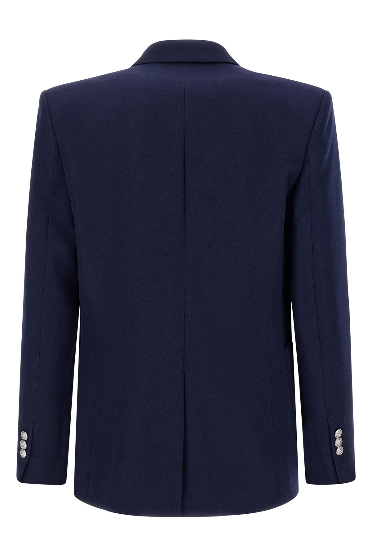 double-breasted grain de poudre blazer