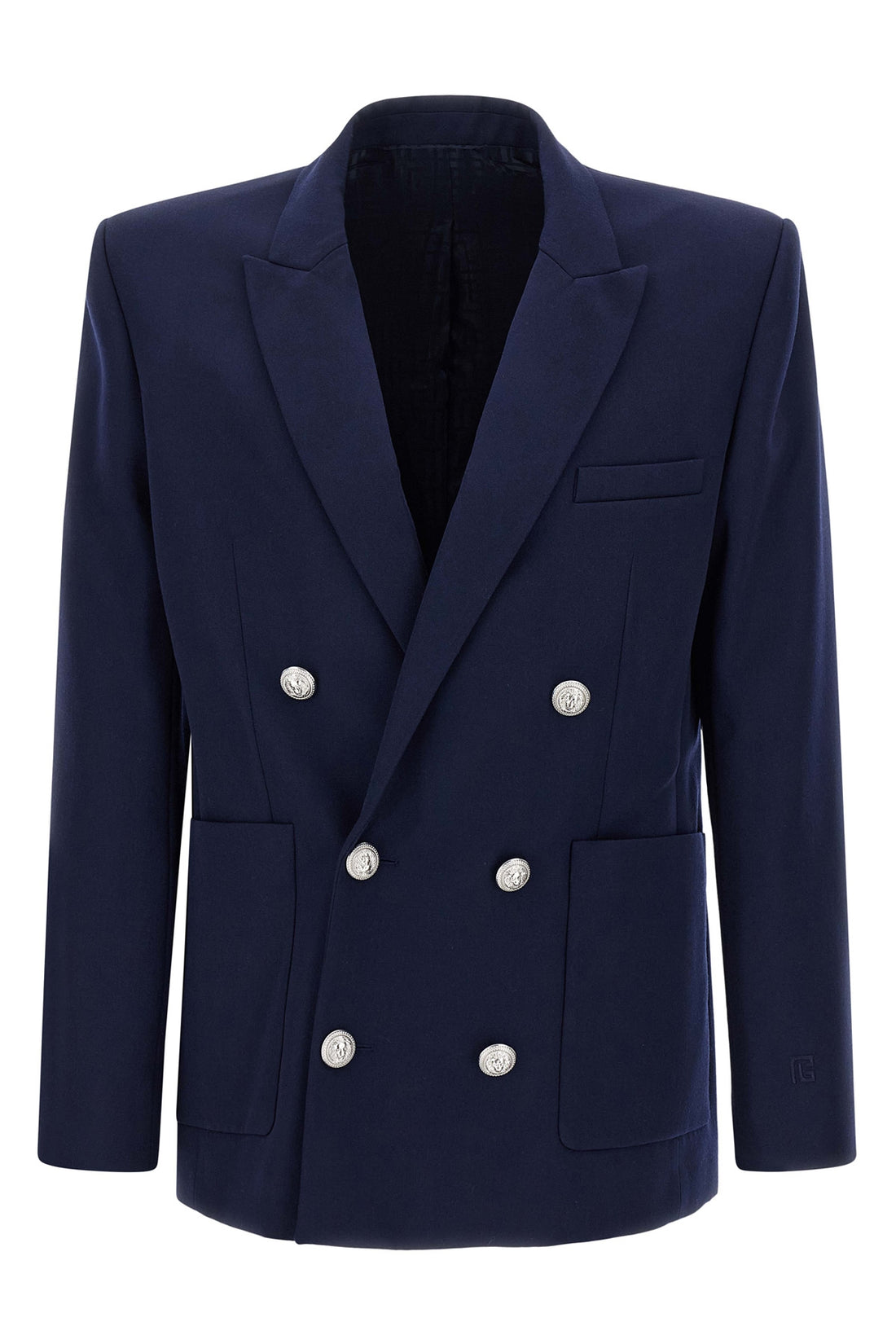 BALMAIN 50 double-breasted grain de poudre blazer
