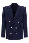 double-breasted grain de poudre blazer