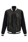 varsity leather bomber jacket