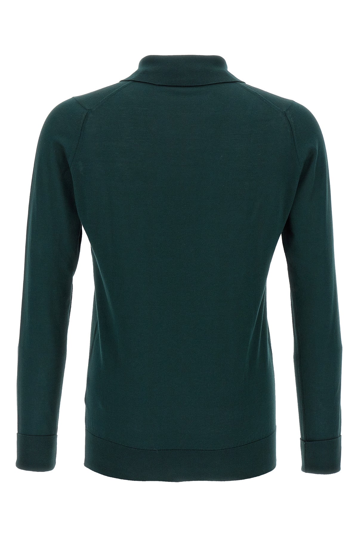 john smedleys sea fine knit cotton finchley polo shirt (30 gauge)  island