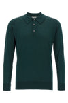john smedleys sea fine knit cotton finchley polo shirt (30 gauge)  island