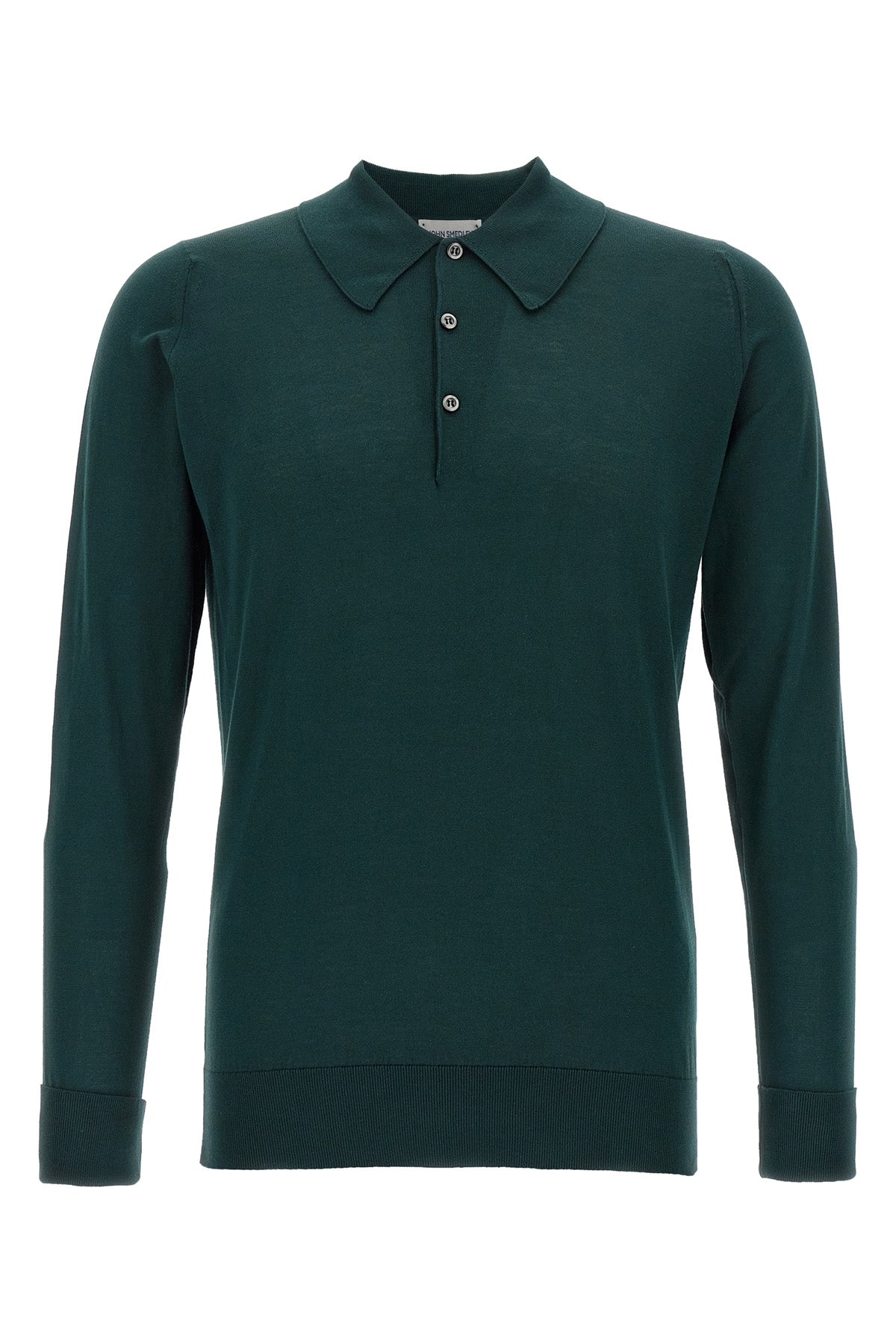 john smedleys sea fine knit cotton finchley polo shirt (30 gauge)  island