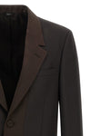 single-breasted wool crêpe blazer