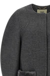 double mélange wool fabric blouson