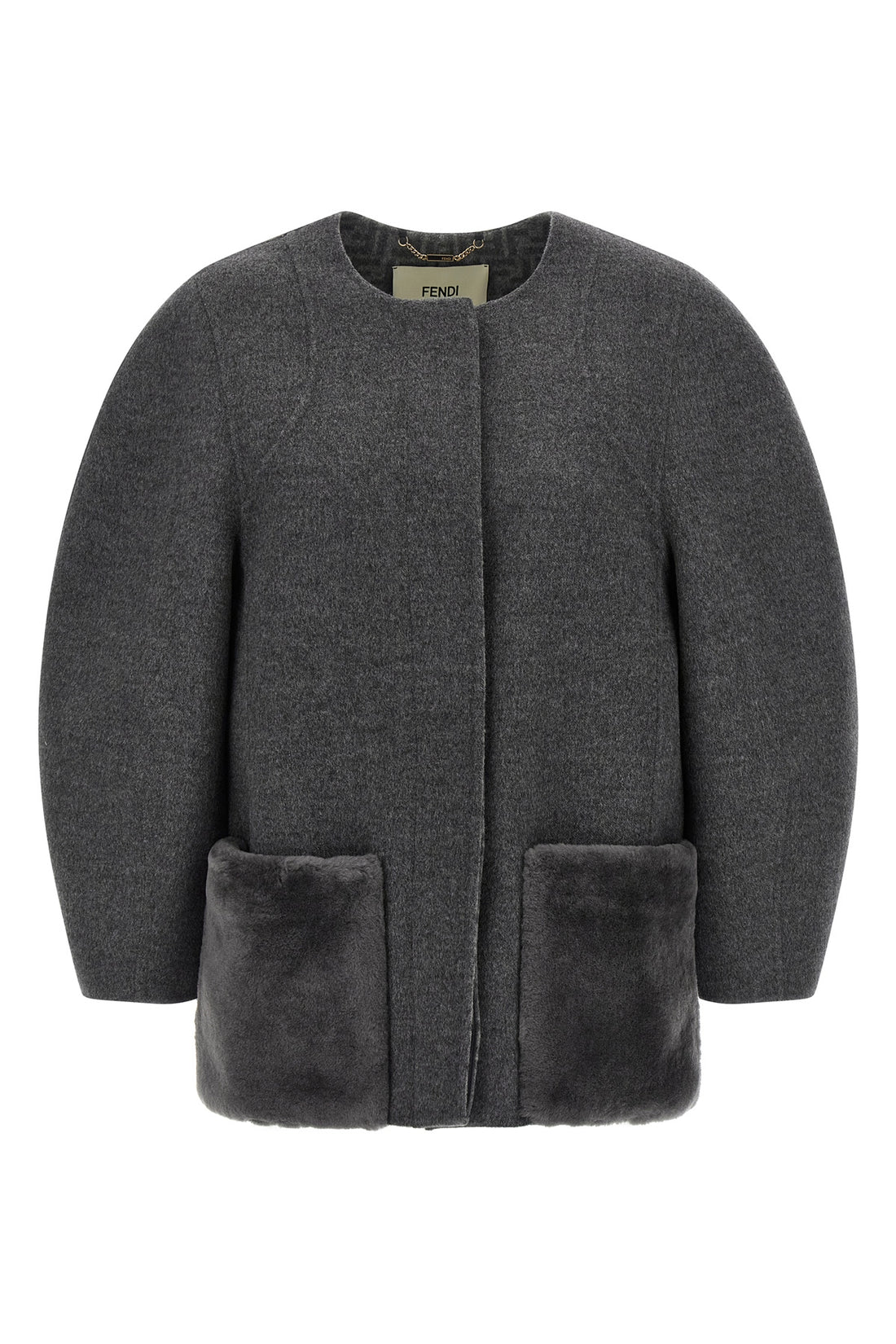 FENDI 44 double mélange wool fabric blouson